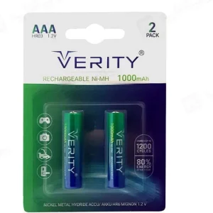 باتری نیم قلمی شارژی وریتی VERITY1000mah