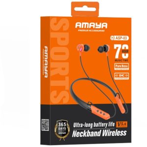 هندزفری گردنی بلوتوثی آمایا مدل ASP-03
